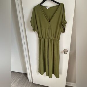 JessaKae Olive Green Midi Dress